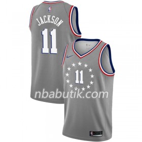 NBA Mænd Trøje Philadelphia 76ers Demetrius Jackson 11 2018-19 Nike City Edition Grå Swingman